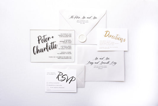 Bold Script | Clear Acrylic Wedding Invitations
