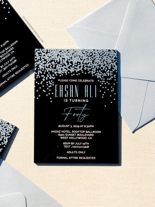 Semi-Custom Acrylic Invitations | The Confetti Collection