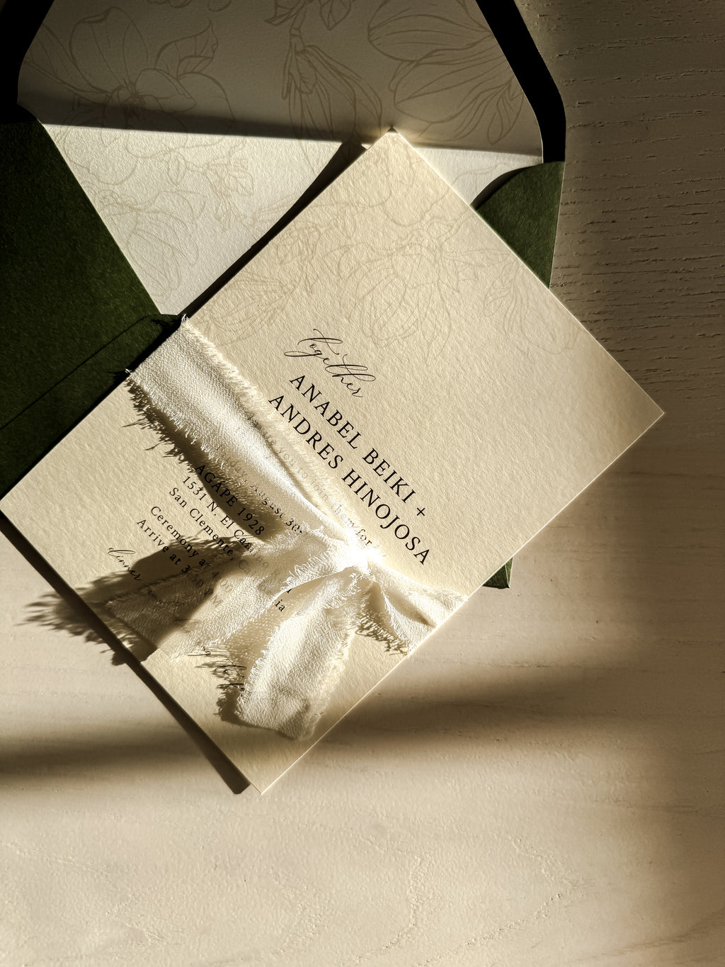 Magnolia Invitation Suite | Card Stock Wedding Invitations | Personalized Design