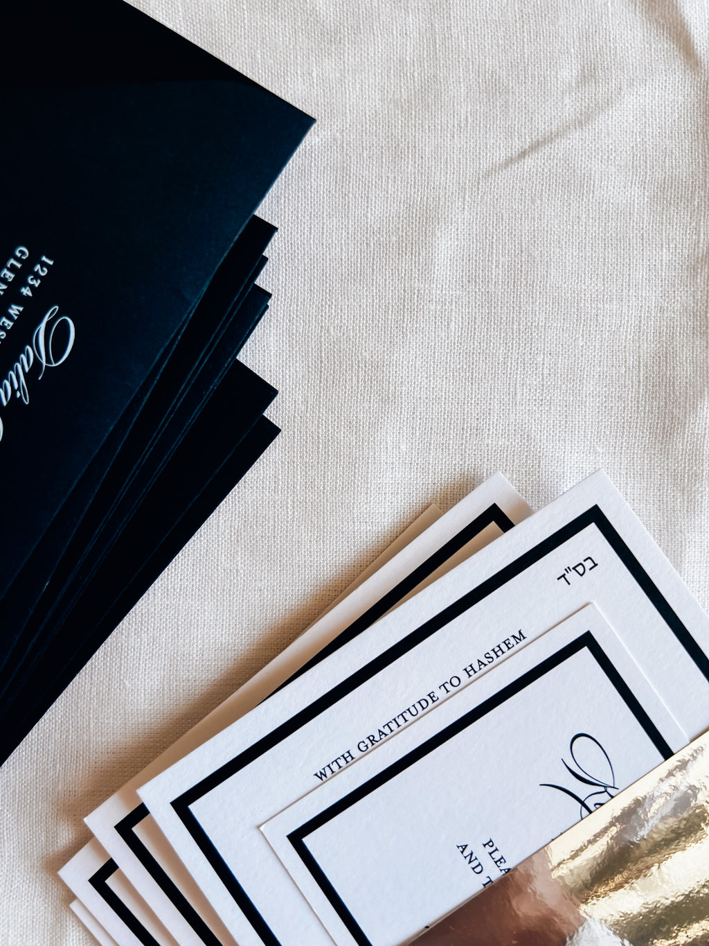 Frame'd - No. 2 | Card Stock Wedding Invitations | Classic Script Invitations with Border