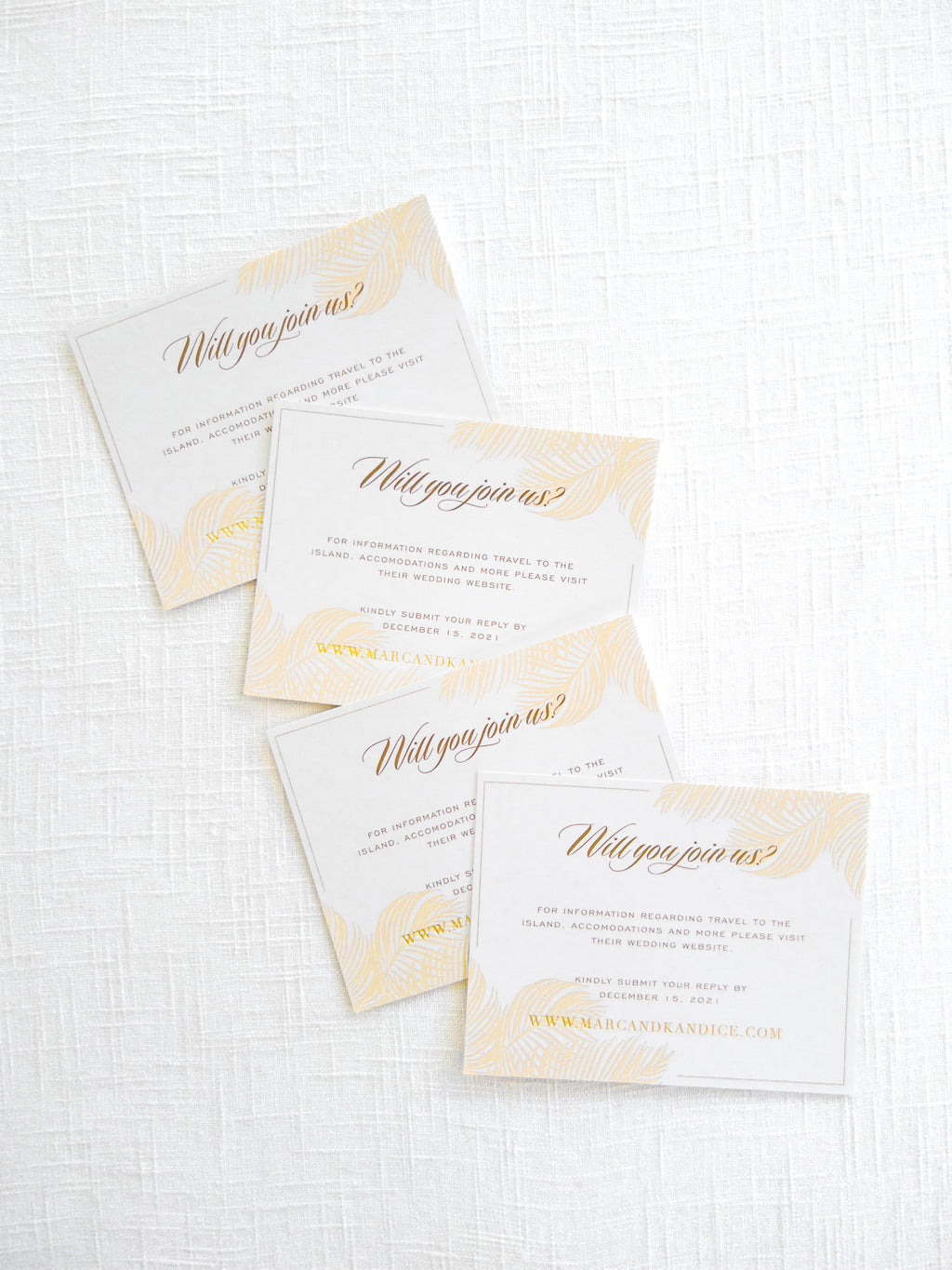The Palm Collection - Style No. 3 | Semi-Custom Acrylic Invitations