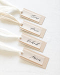 Happily Ever After | Place Cards with Vellum & Ribbon