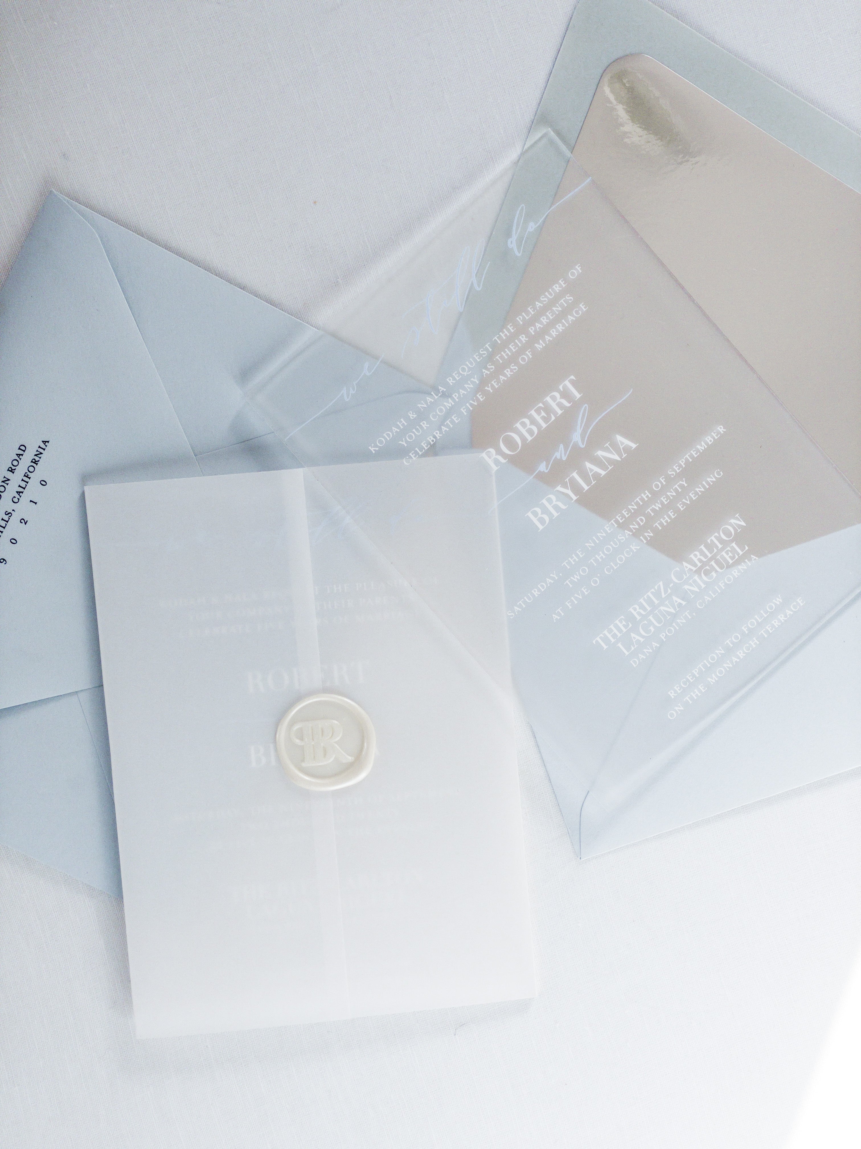 We Still Do Vow Renewal Invitations | Semi-Custom Acrylic Invitations