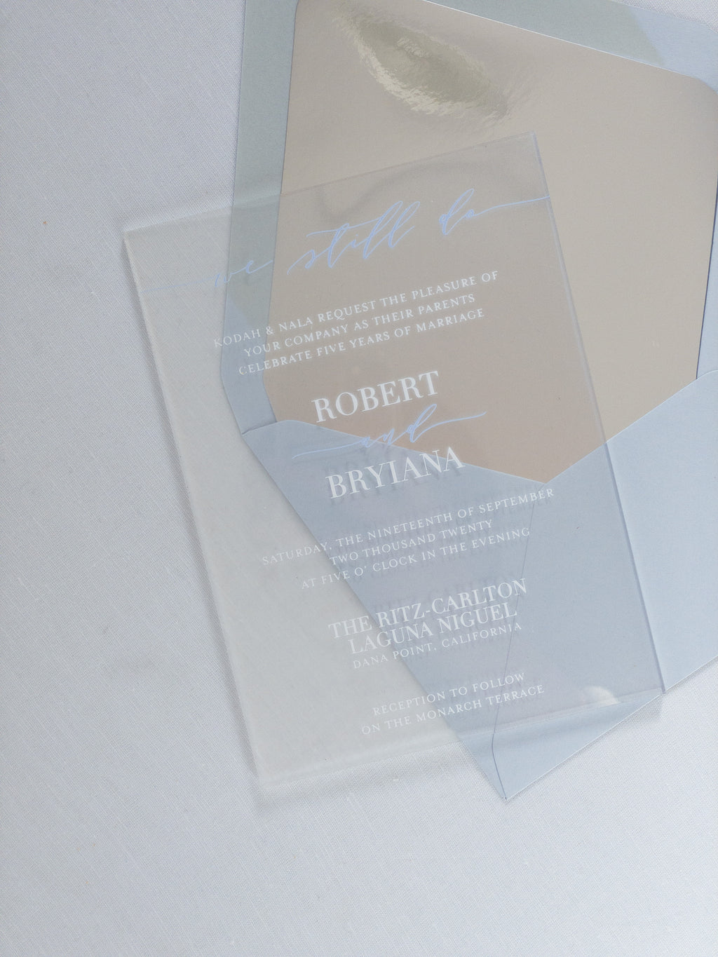 We Still Do Vow Renewal Invitations | Semi-Custom Acrylic Invitations