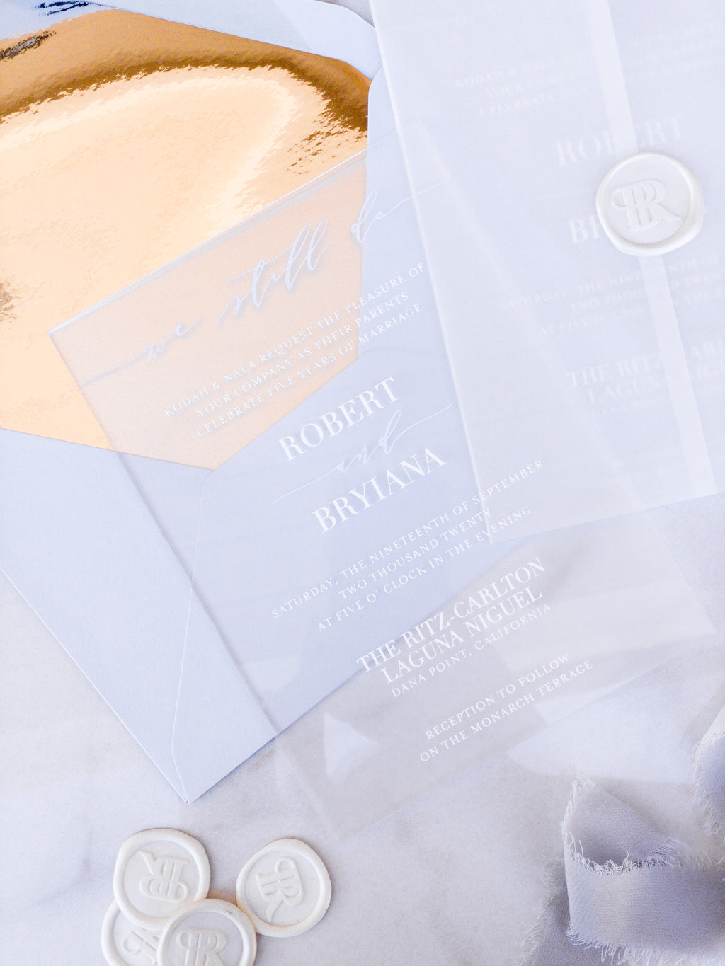 We Still Do Vow Renewal Invitations | Semi-Custom Acrylic Invitations