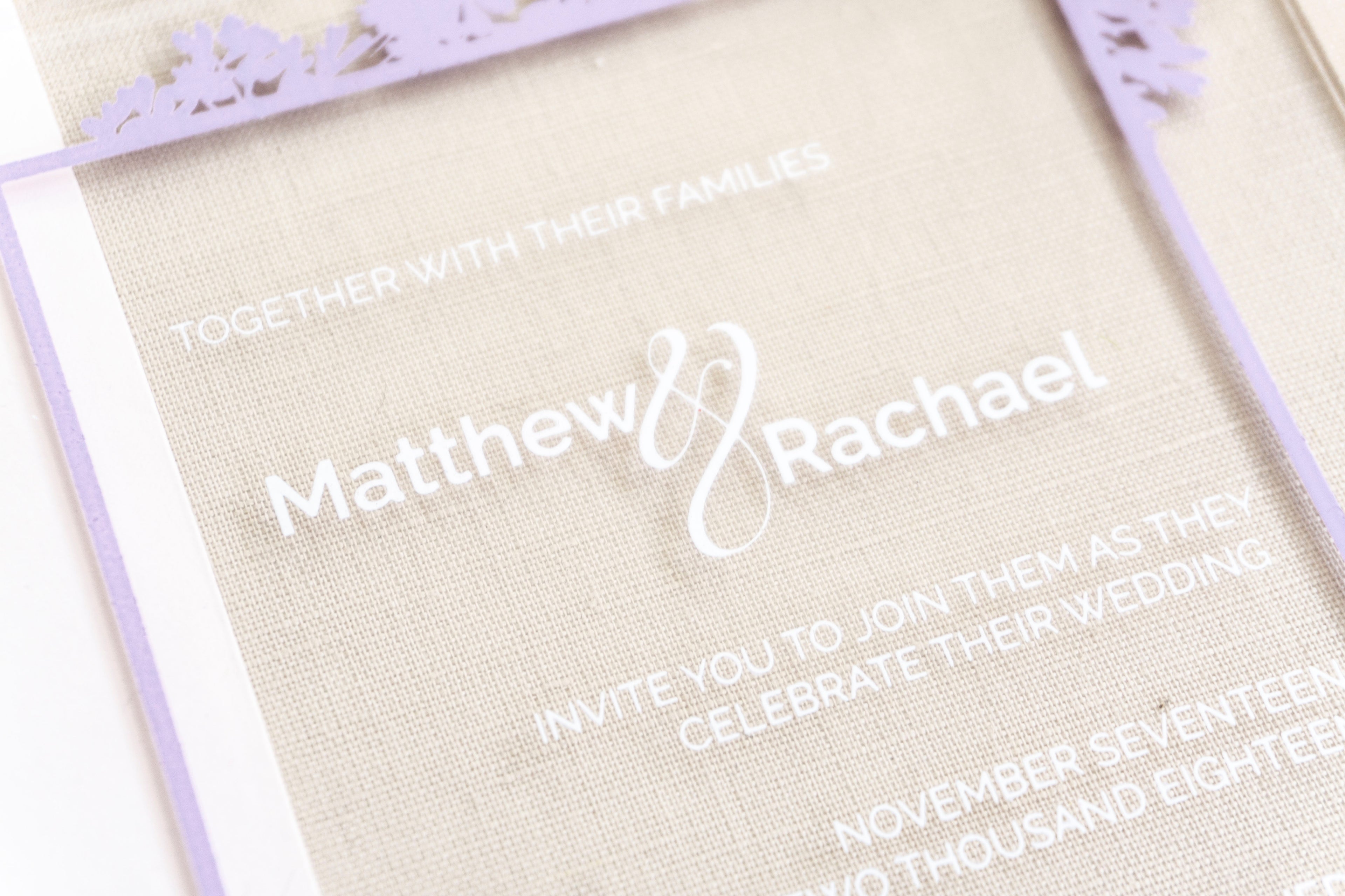 Floral Frame | Semi-Custom Clear Acrylic Invitations