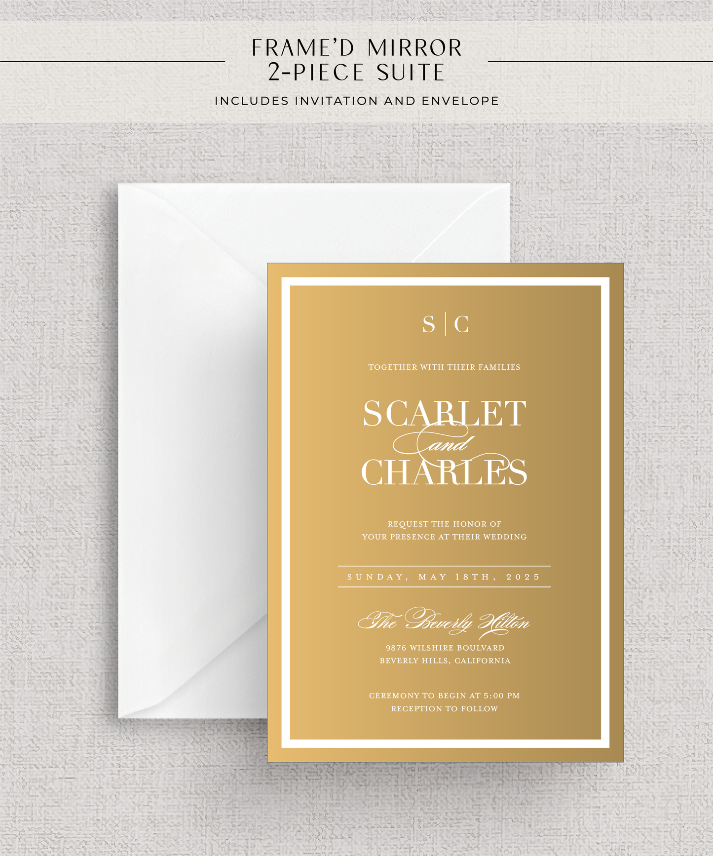 Frame'd - No. 1 | Acrylic Mirror Wedding Invitation