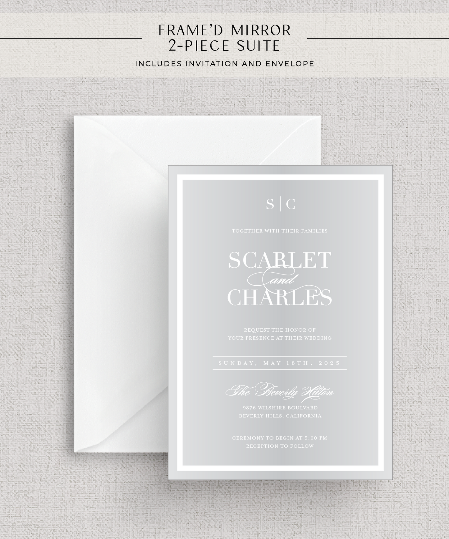 Frame'd - No. 1 | Acrylic Mirror Wedding Invitation