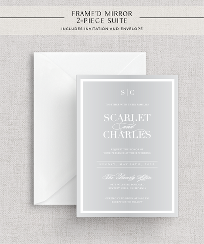 Frame'd - No. 1 | Acrylic Mirror Wedding Invitation