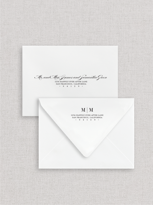 Envelope Printing - Guest & Return Address