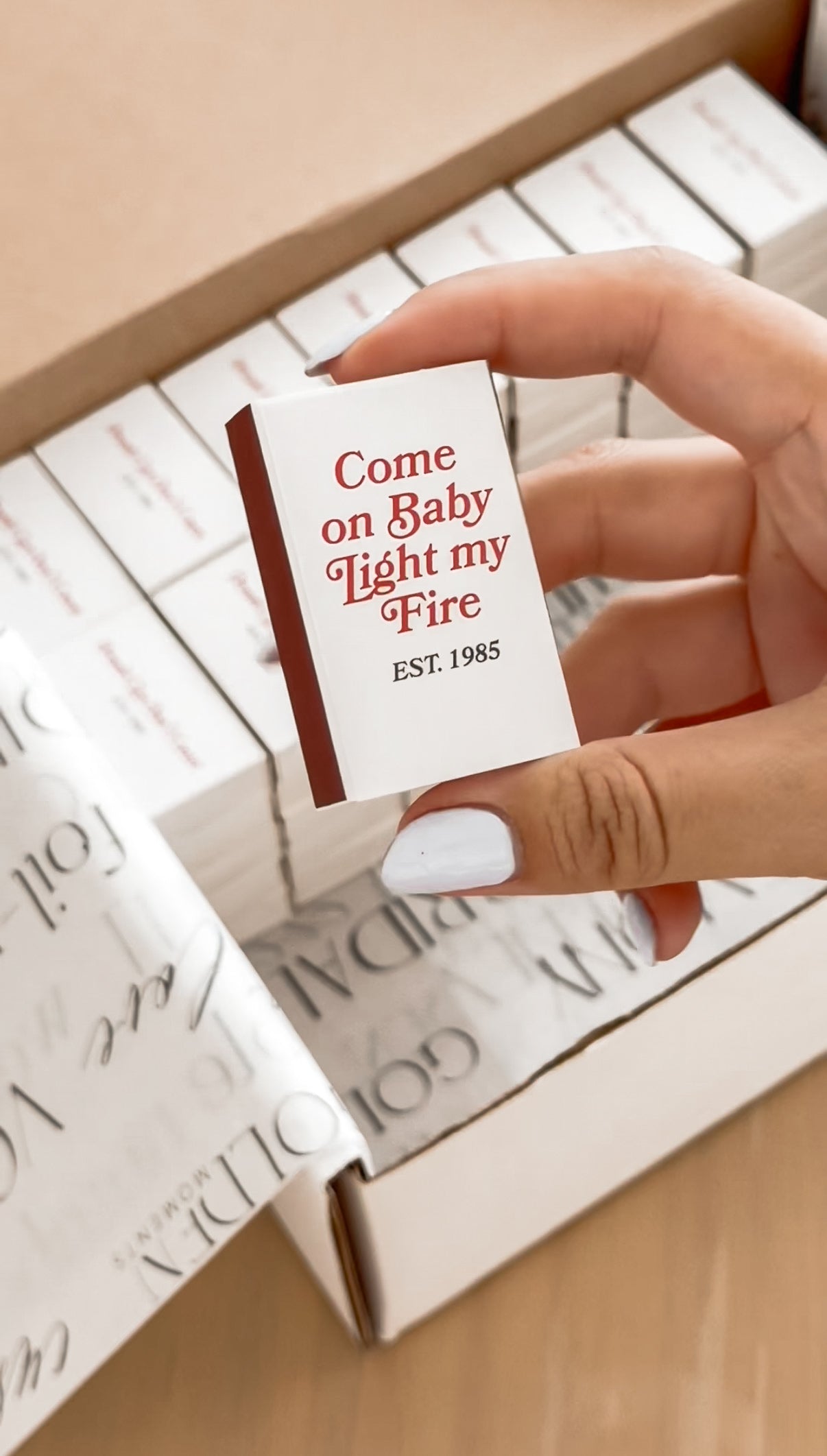 Custom Match Boxes for Weddings & Events