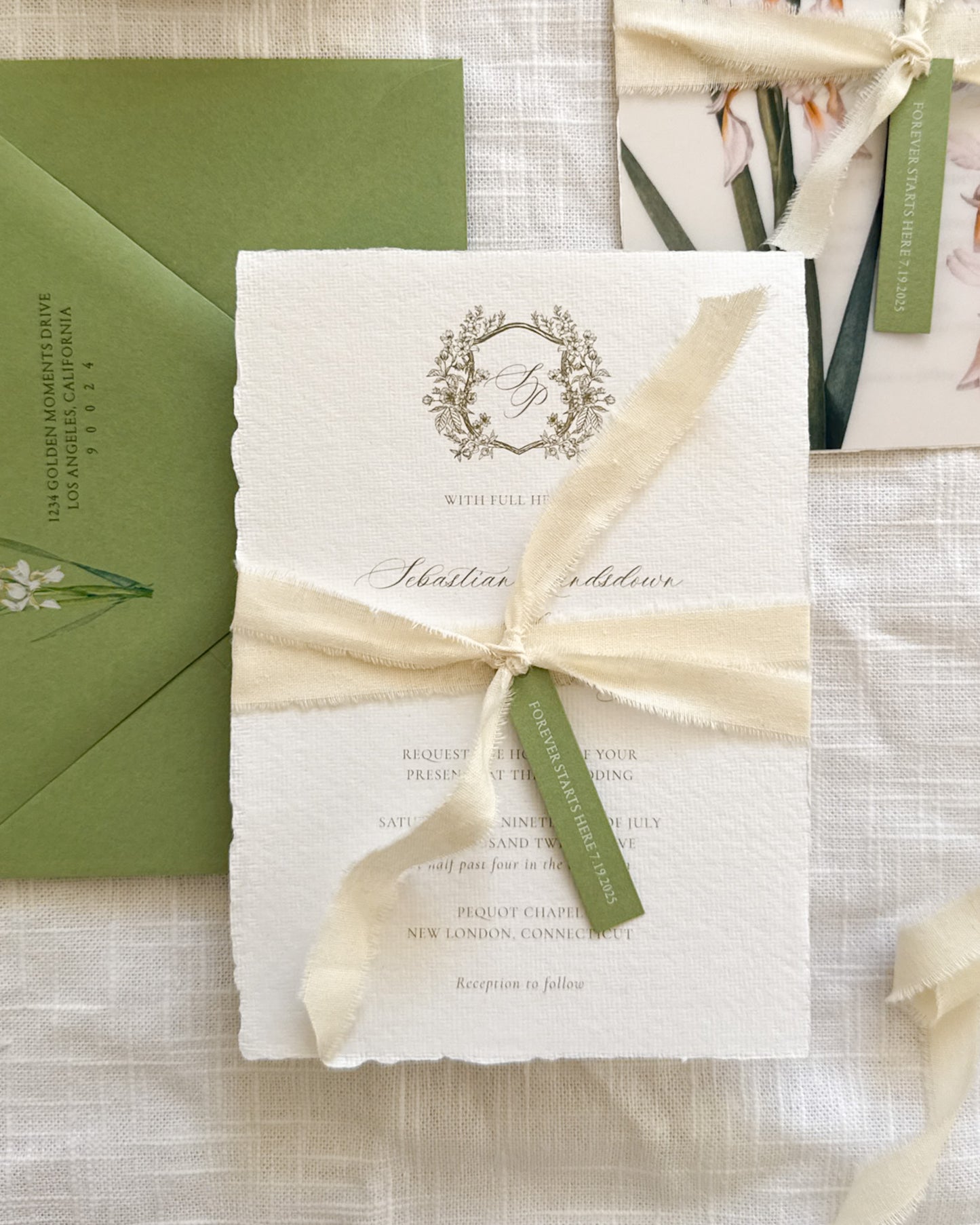 Iris Invitation Suite | Card Stock Wedding Invitations - Personalized Design