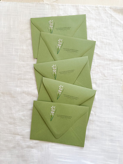 Iris Invitation Suite | Card Stock Wedding Invitations - Personalized Design