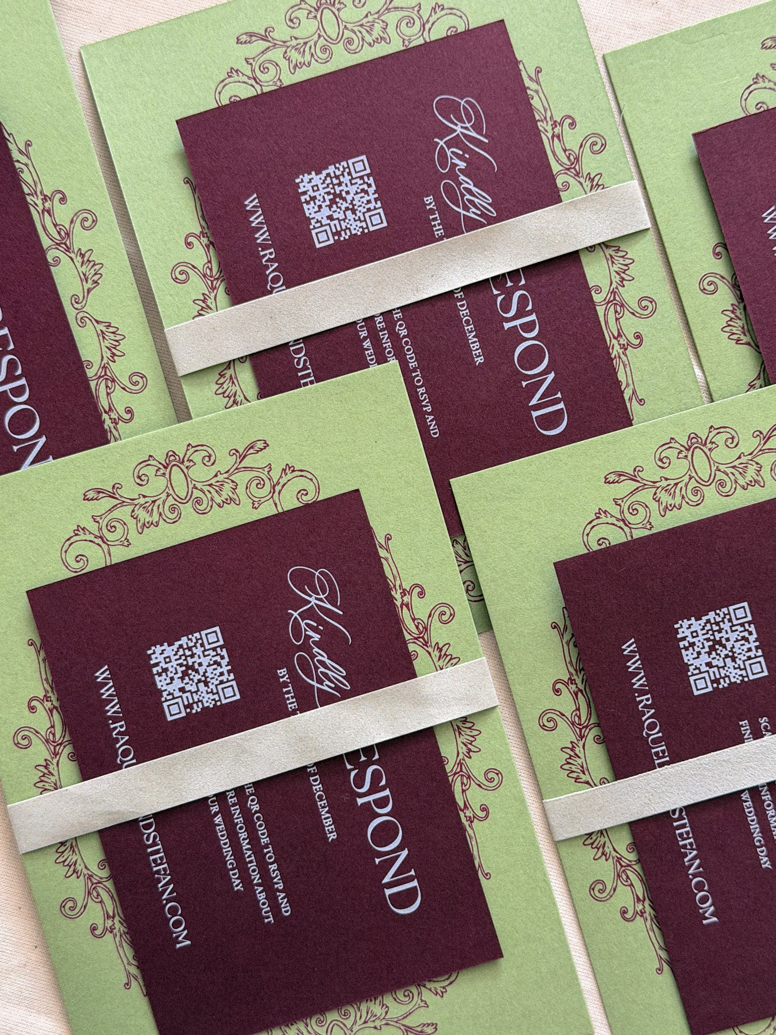 Ornate Frame Invitation Suite | Card Stock Wedding Invitations - Personalized Design