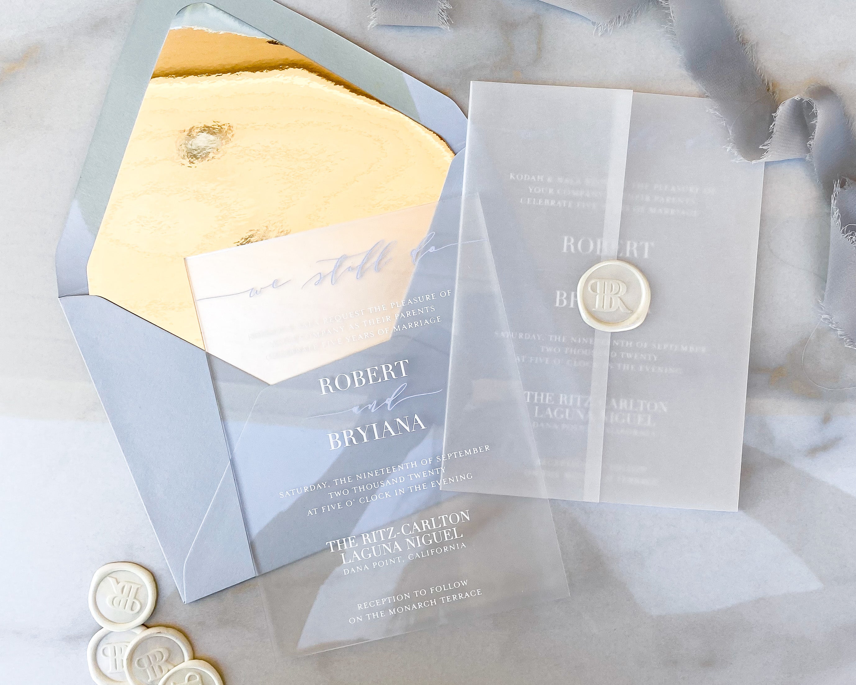 We Still Do Vow Renewal Invitations | Semi-Custom Acrylic Invitations
