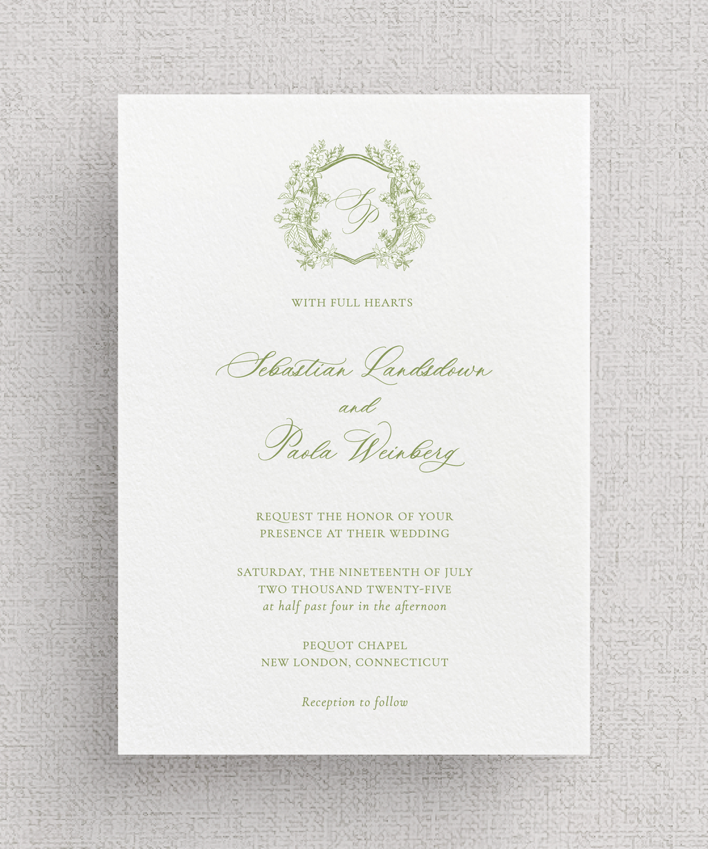 Iris Invitation Suite | Card Stock Wedding Invitations - Personalized Design