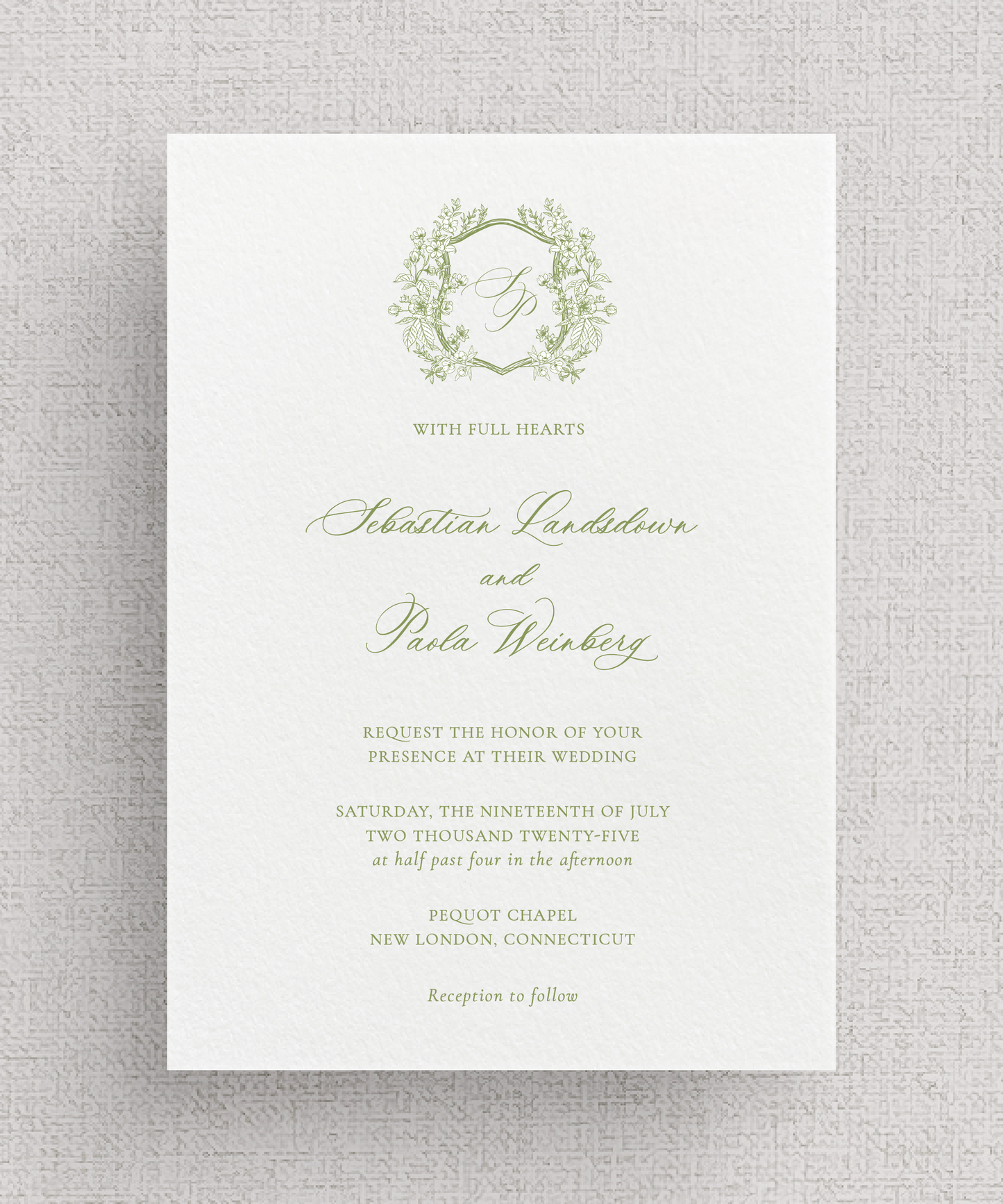 Iris Invitation Suite | Card Stock Wedding Invitations - Personalized Design
