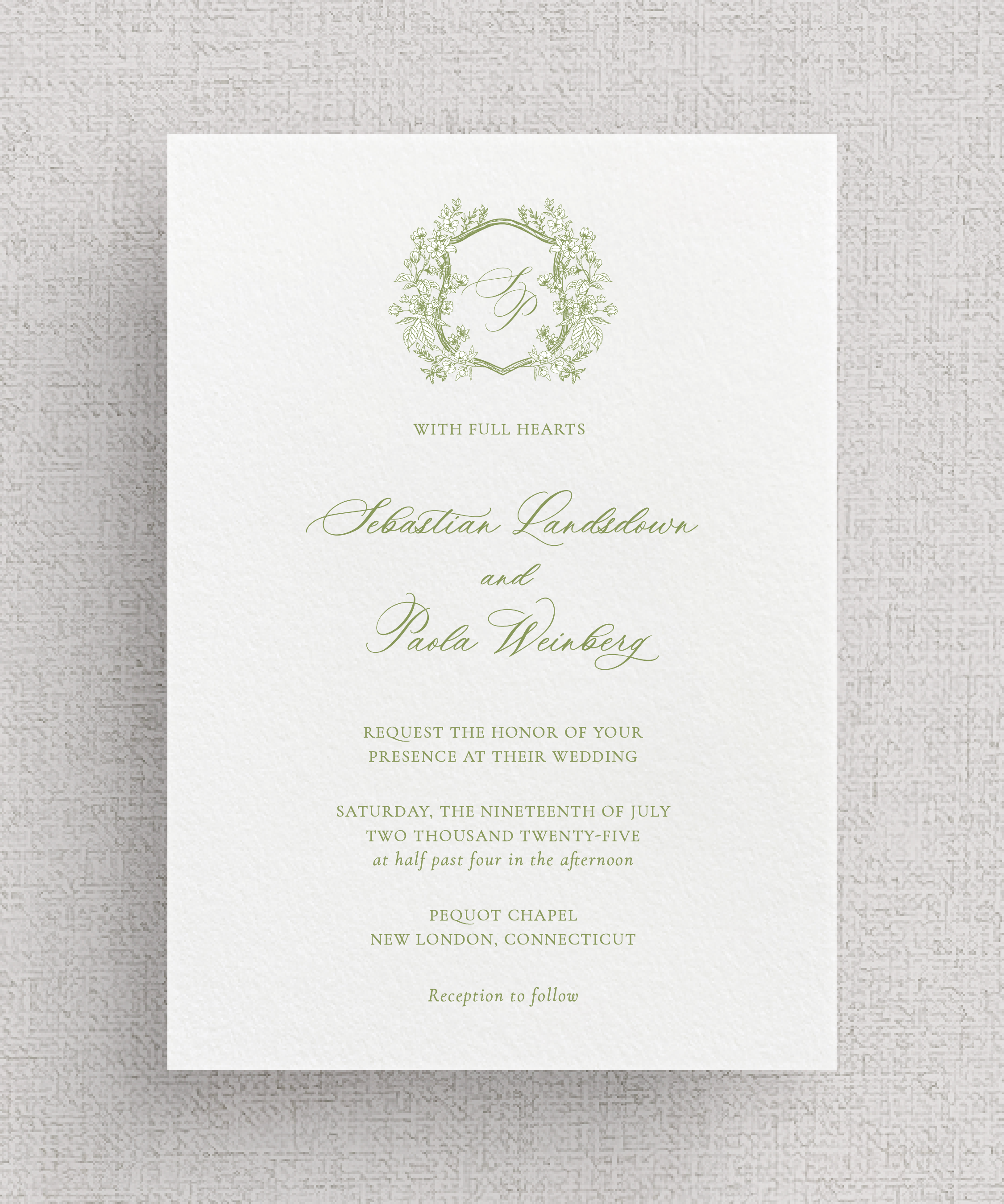 Iris Invitation Suite | Card Stock Wedding Invitations - Personalized Design