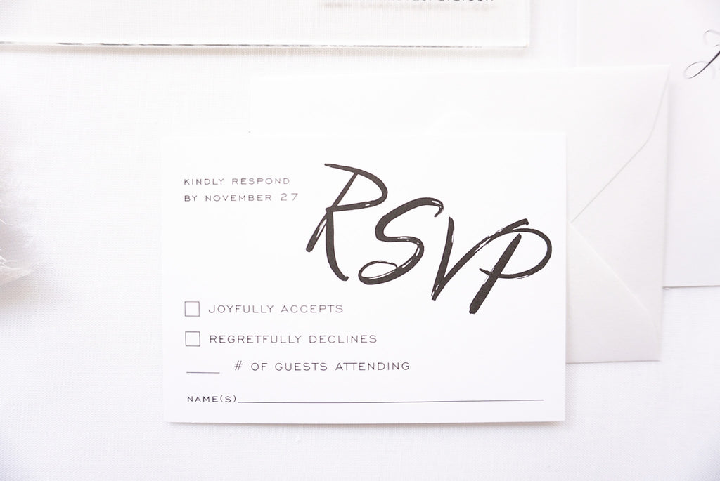 Bold Script | Clear Acrylic Wedding Invitations