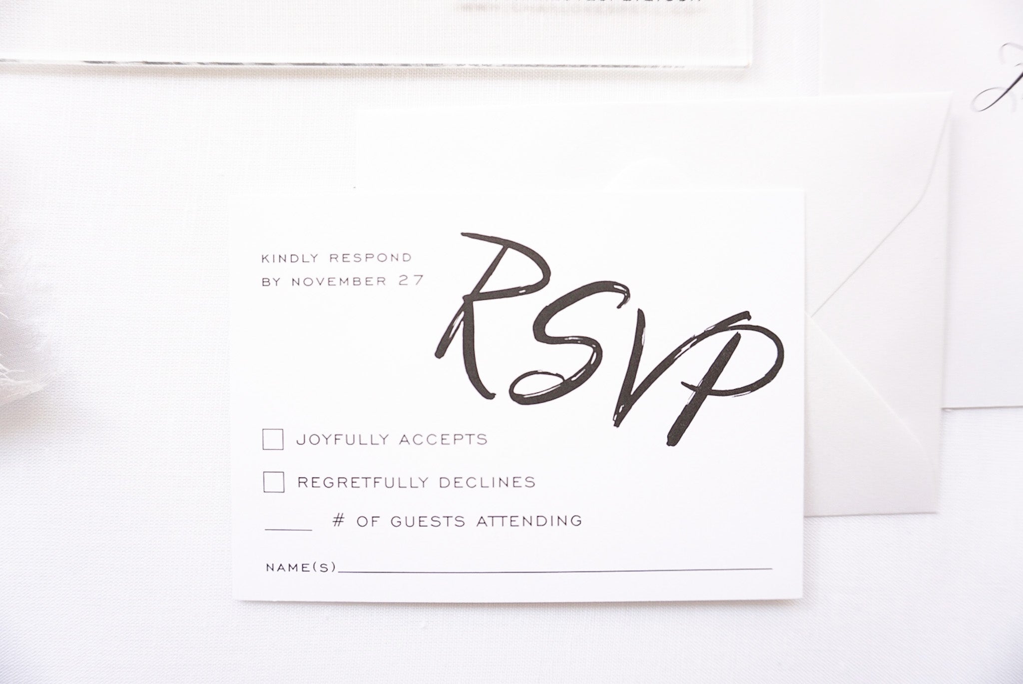 Bold Script | Clear Acrylic Wedding Invitations