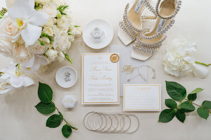 Frame'd Collection | White Acrylic Wedding Invitations