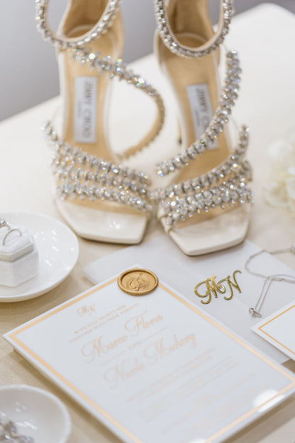 Frame'd Collection | White Acrylic Wedding Invitations