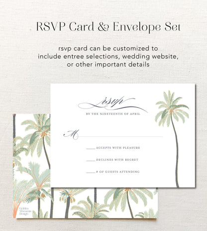 Palm Collection - Style No. 2 | Semi-Custom Acrylic Invitations