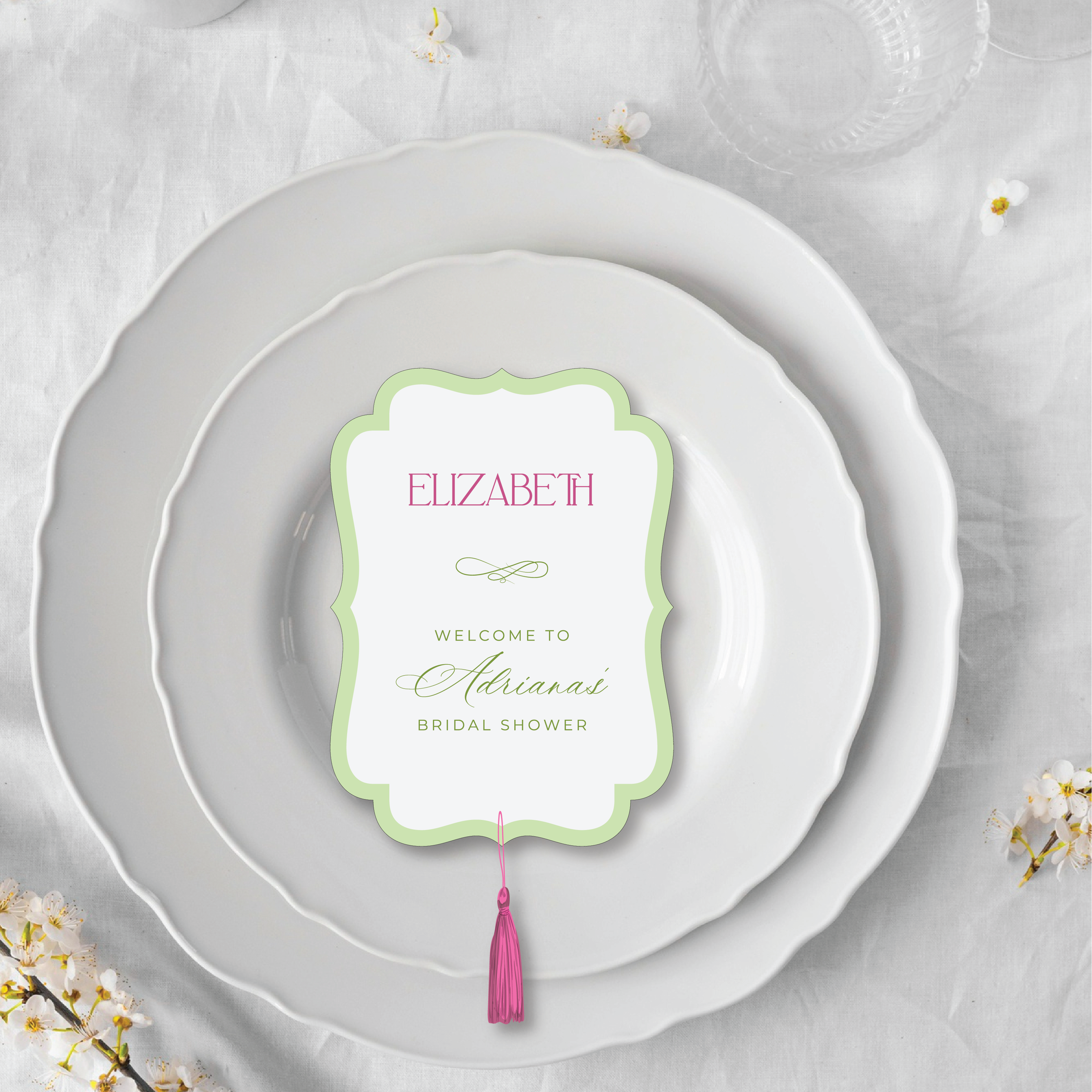 Antoinette | Vintage Shape Place Cards with Tassel