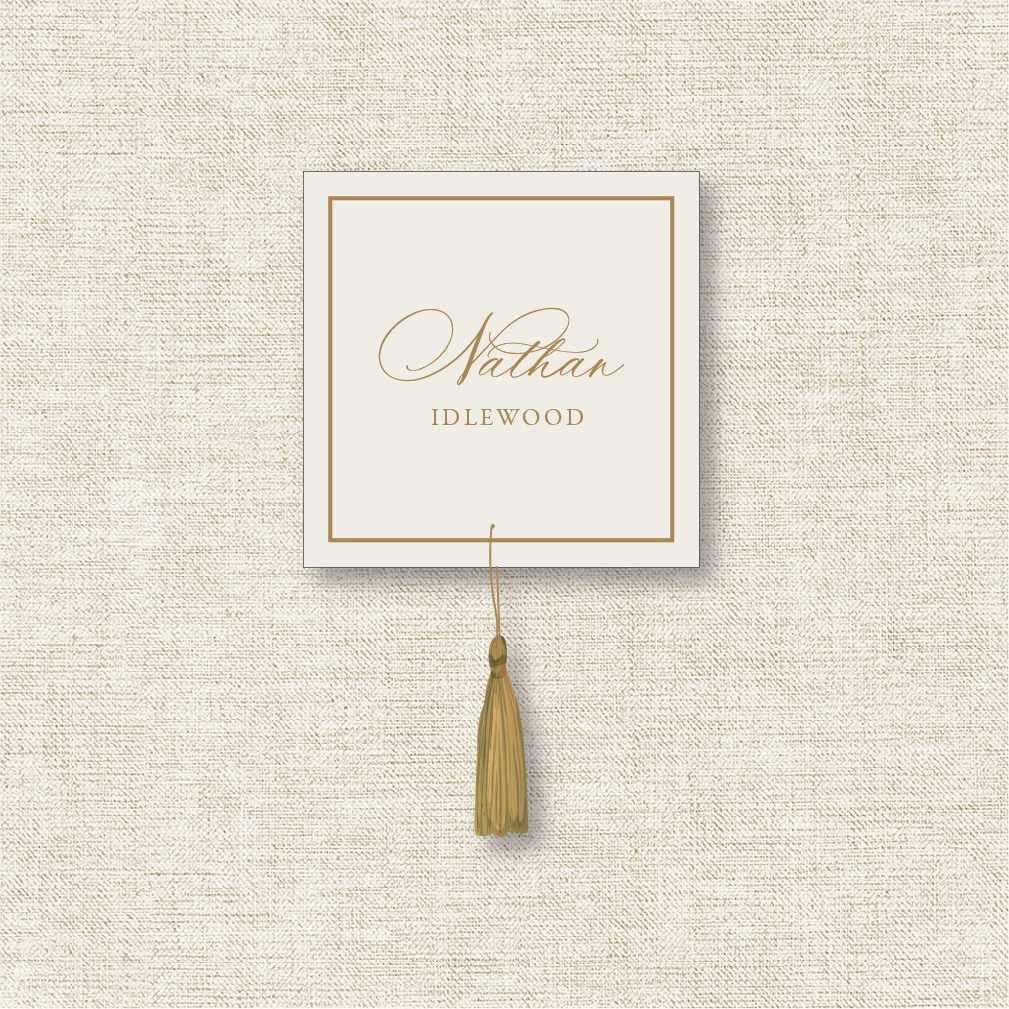 Square Place Cards with Tassels | For Weddings & Events