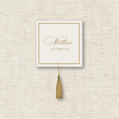 Square Place Cards with Tassels | For Weddings & Events