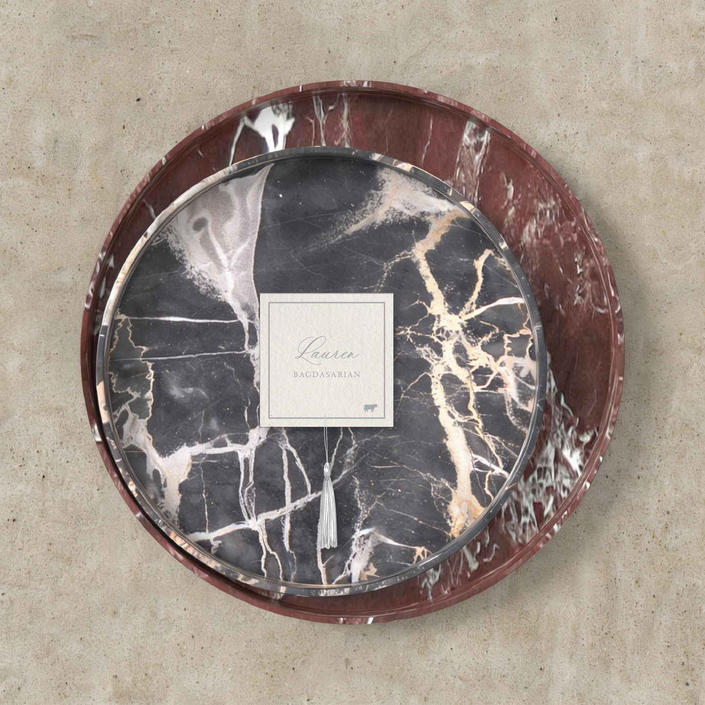 Square Place Cards with Tassels | For Weddings & Events