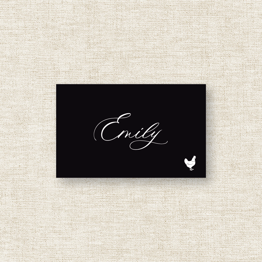 Editorial | Minimal Flat Place Cards for Weddings & Events