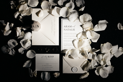 Modern Script Invitation Suite | Card Stock Wedding Invitations | Personalized Design