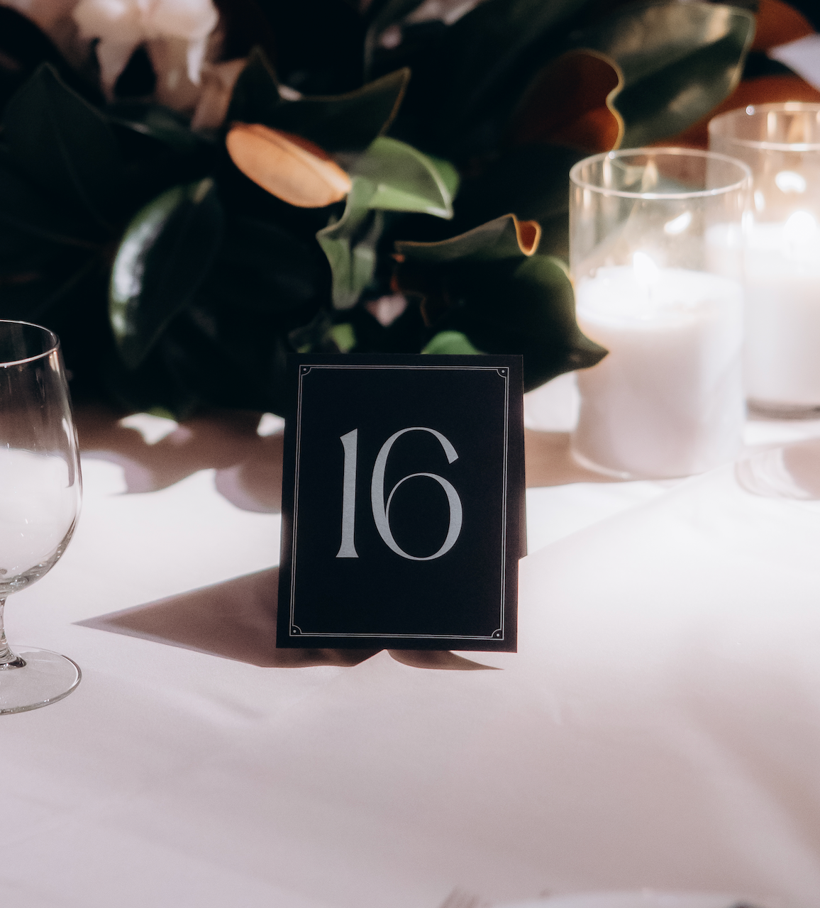 Tented Table Numbers - Style No. 3 | Card Stock with Printed Digits