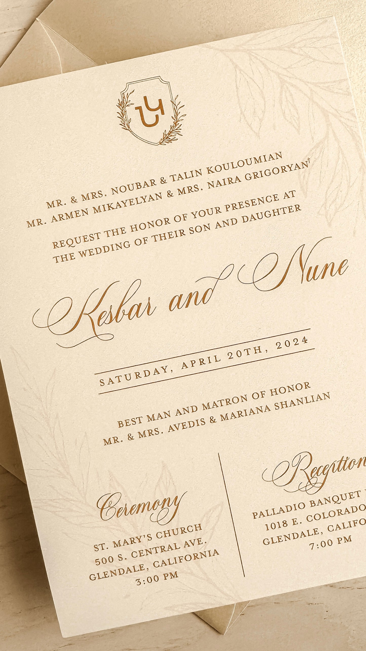 Summer Branches Invitation Suite | Card Stock Wedding Invitations | Personalized Design
