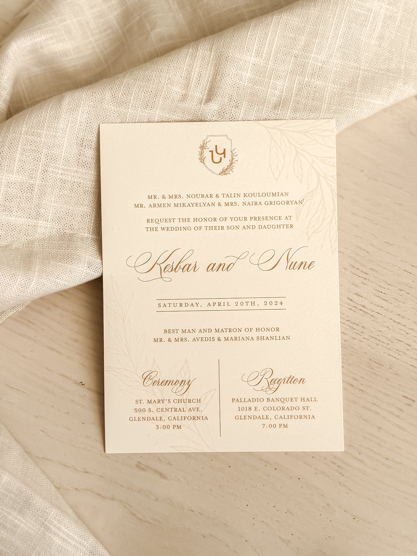 Summer Branches Invitation Suite | Card Stock Wedding Invitations | Personalized Design