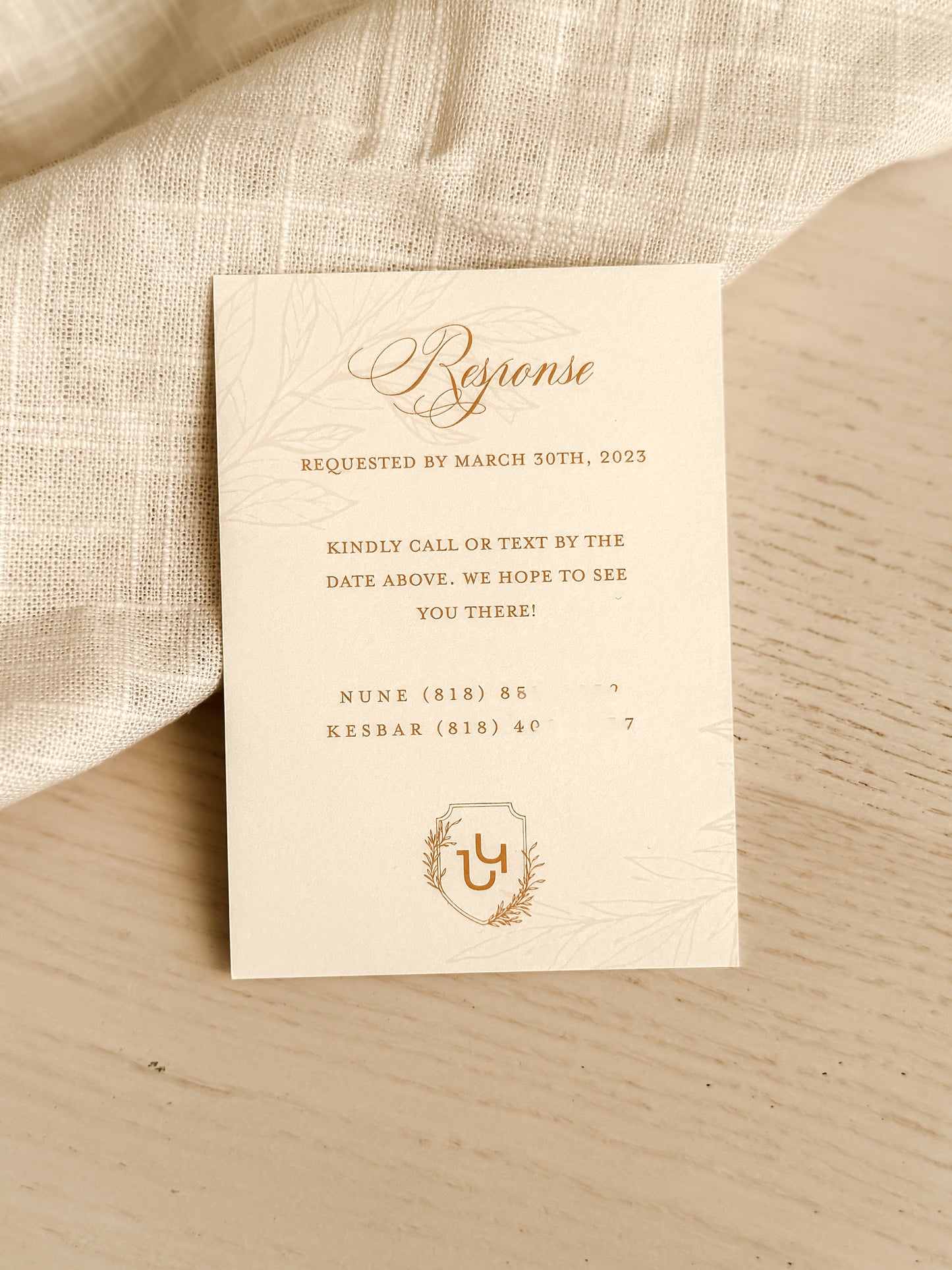 Summer Branches Invitation Suite | Card Stock Wedding Invitations | Personalized Design