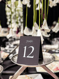 Tented Table Numbers - Style No. 1 | Card Stock with Printed Digits