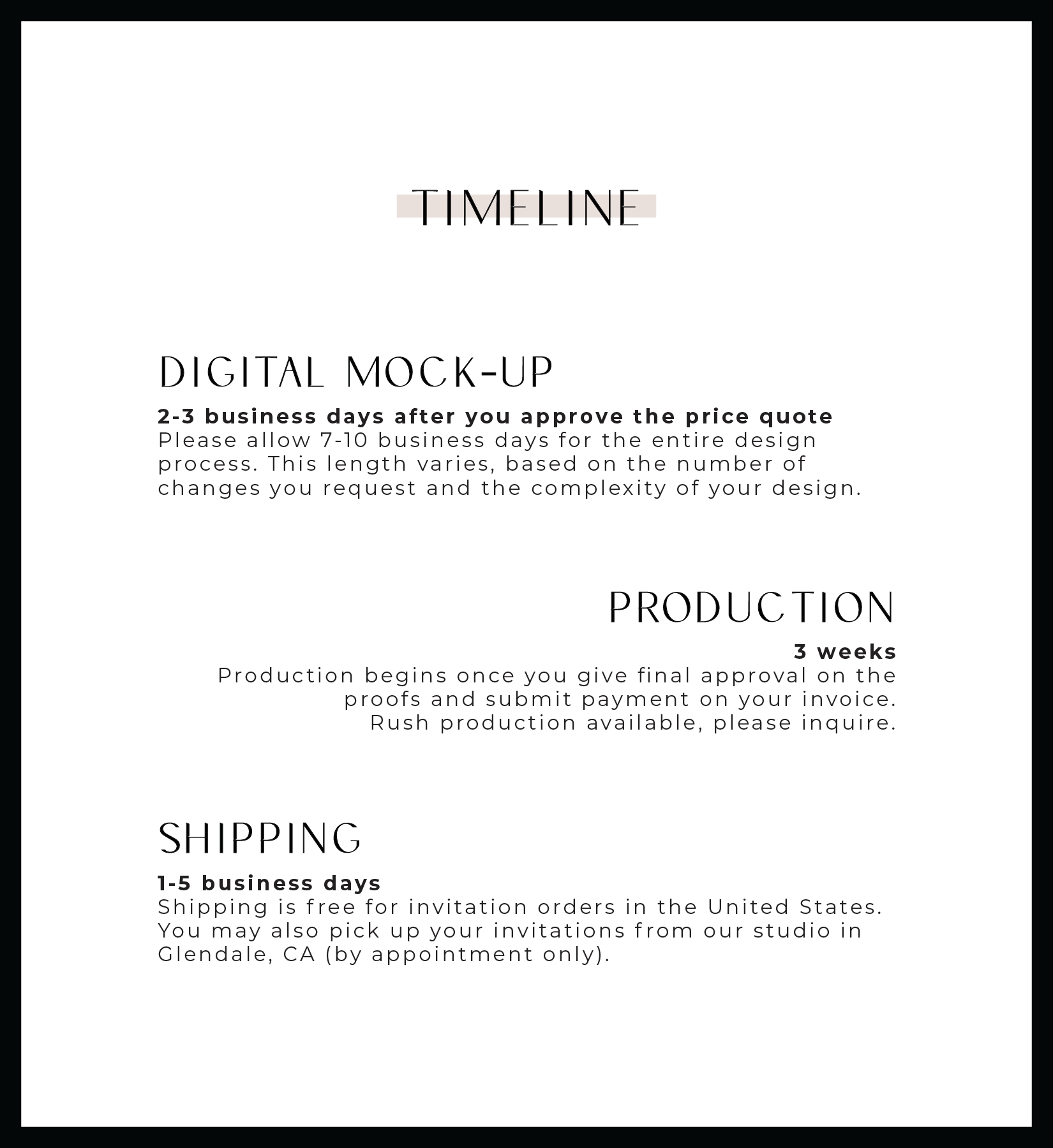 Invitation Sample Pack