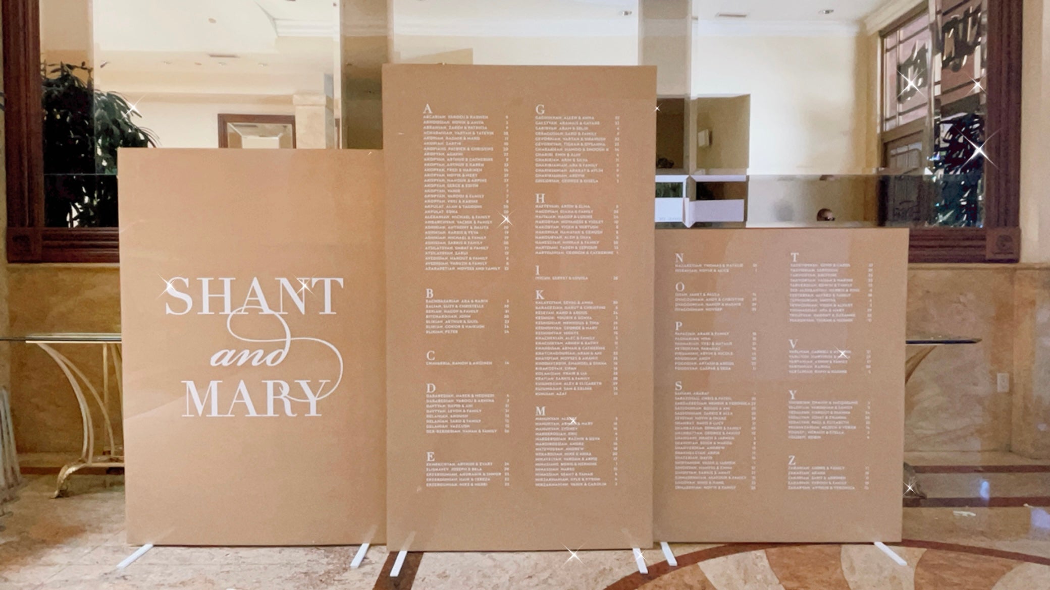 Panel Seating Examples Products – Golden Moments | Invitations • Stationery • Signage