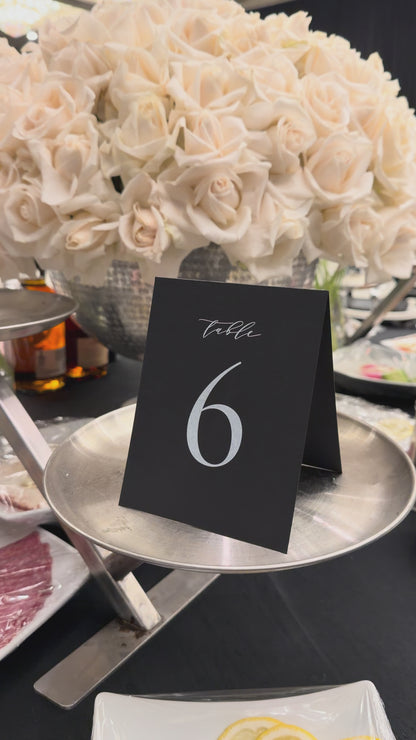 Tented Table Numbers | Card Stock with Printed Digits