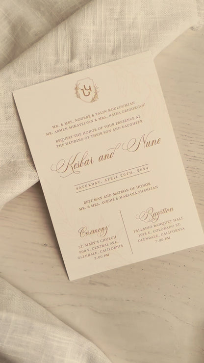 Summer Branches Invitation Suite | Card Stock Wedding Invitations | Personalized Design