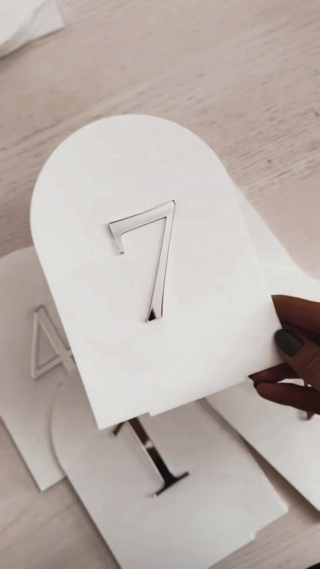 Arch Table Numbers - Style No. 1 | Acrylic Wedding Signs
